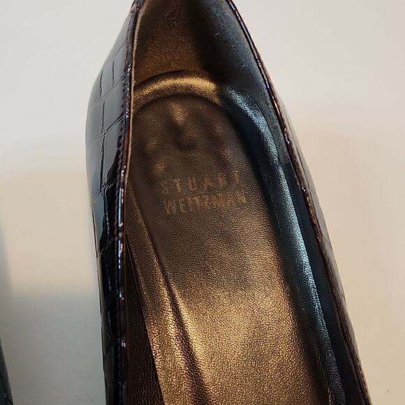Stuart Weitzman Leather Pumps Platform Mini Heels Shoes Women's Size 7M EUC NICE - Picture 12 of 14